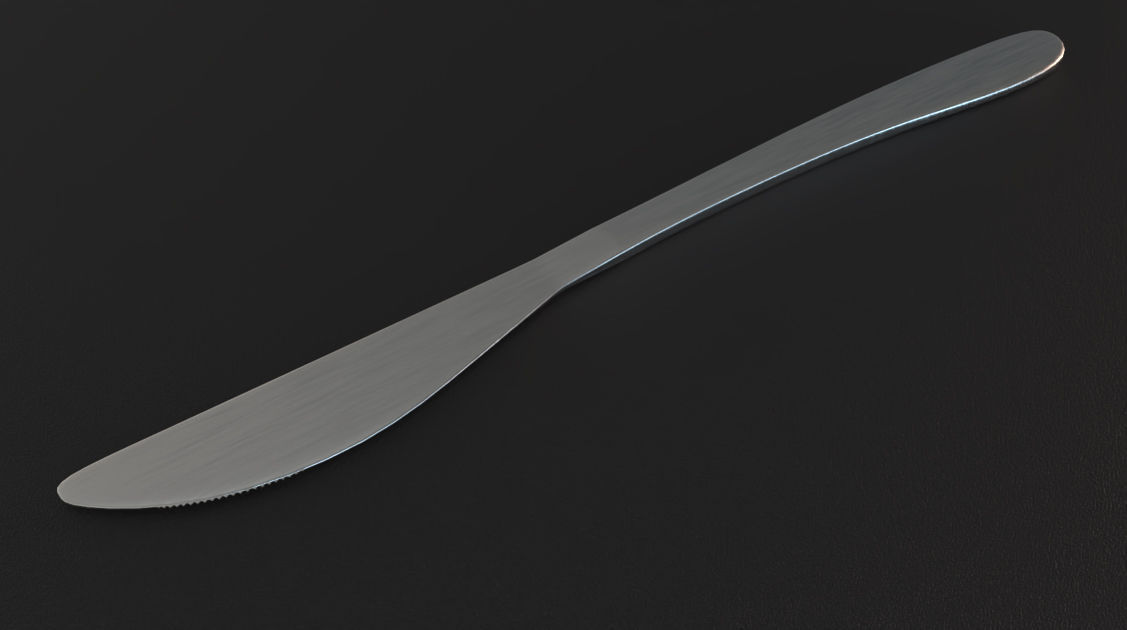 Dinner Knife 3D Model 3D model_3