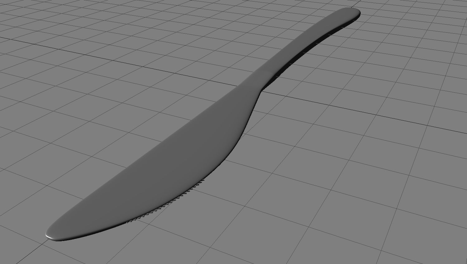 Dinner Knife 3D Model 3D model_2
