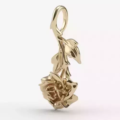 Women Pendant Rose stl