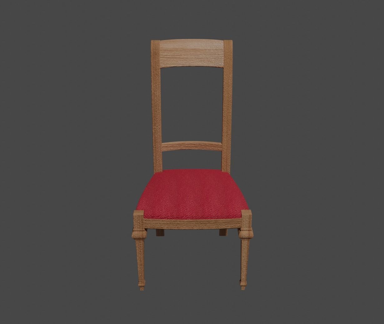 Chair with red seat 3D model_1