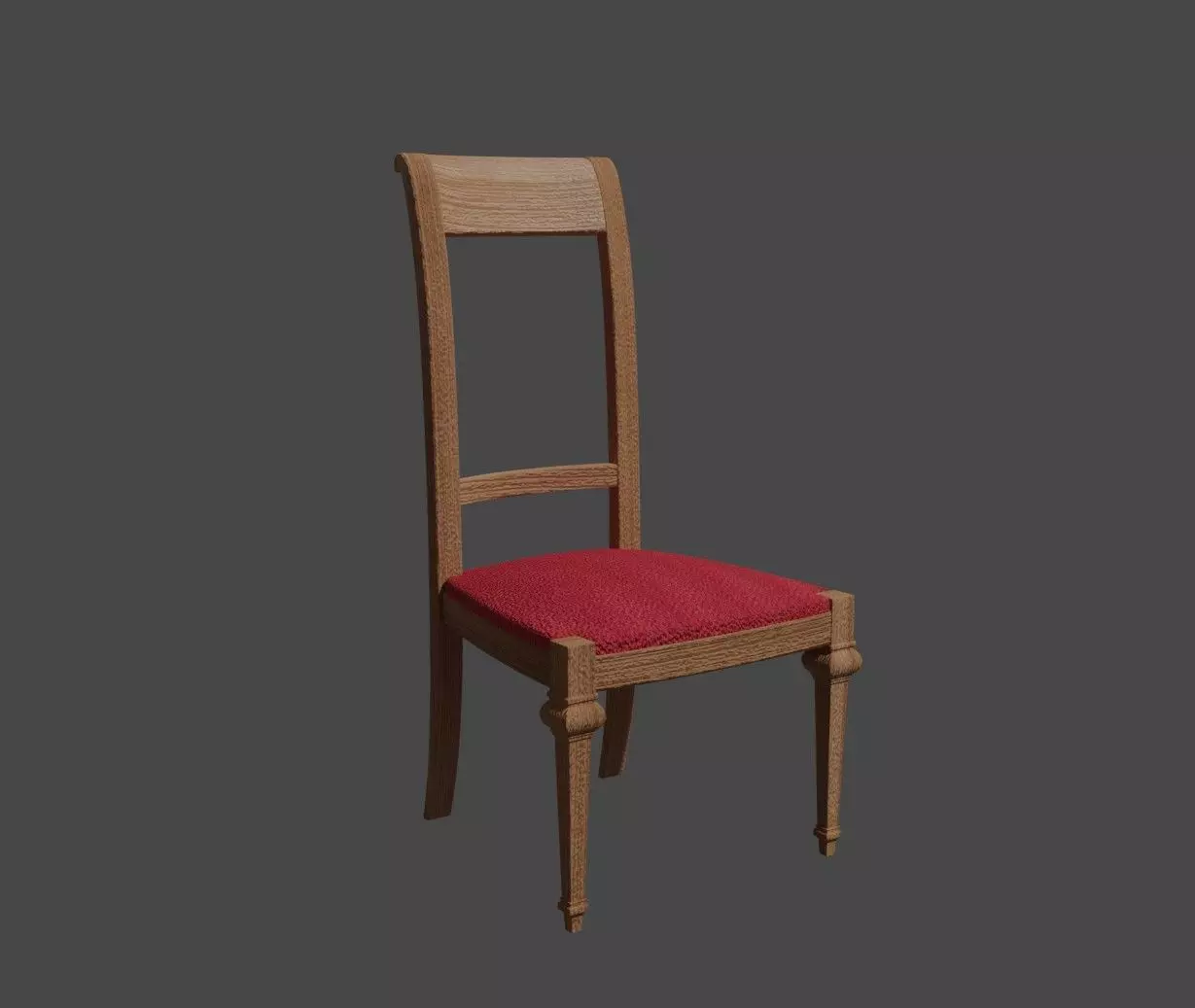 Chair with red seat 3D model_0