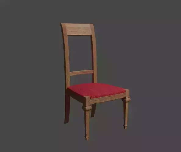 Chair with red seat