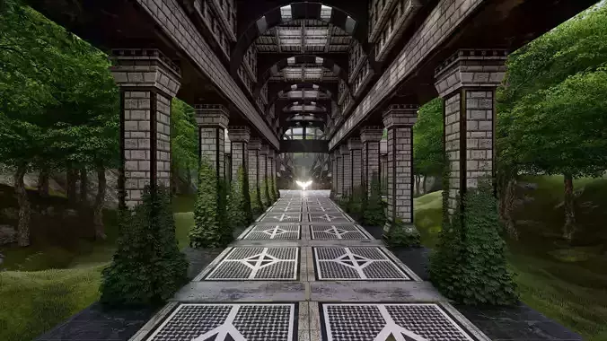 Ancient Pegasus Temples 3D model
