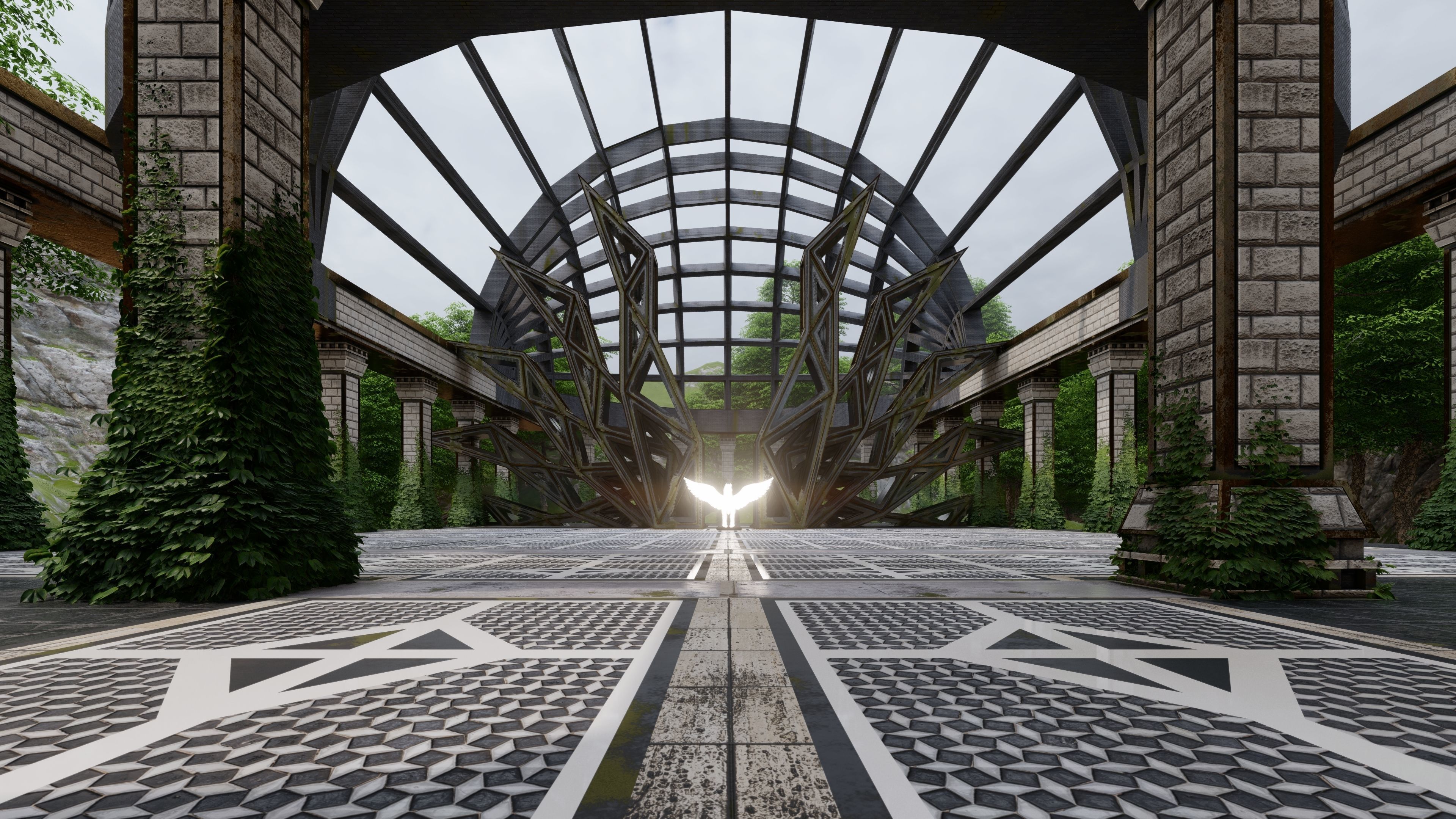 Ancient Pegasus Temples 3D model_1