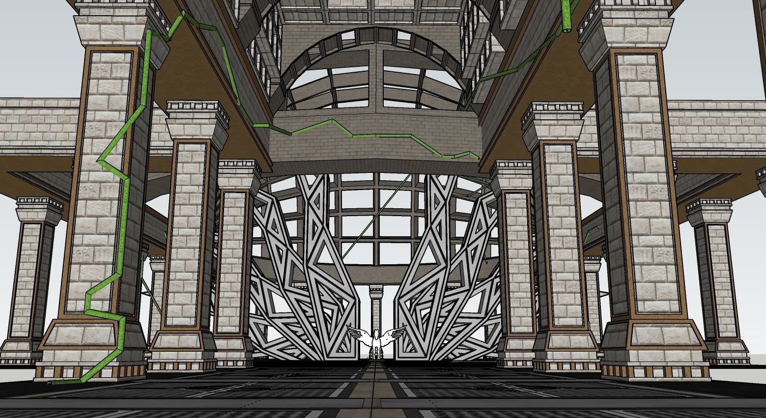 Ancient Pegasus Temples 3D model_5