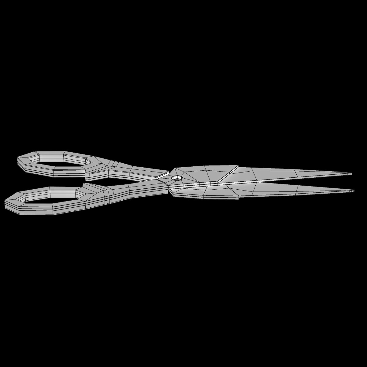 Scissors pair of 3D model_6