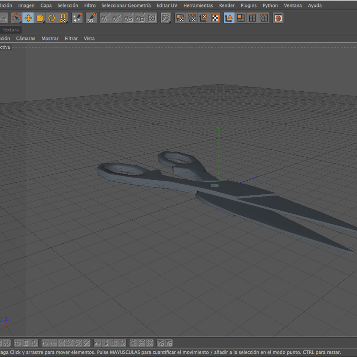 Scissors pair of 3D model_13