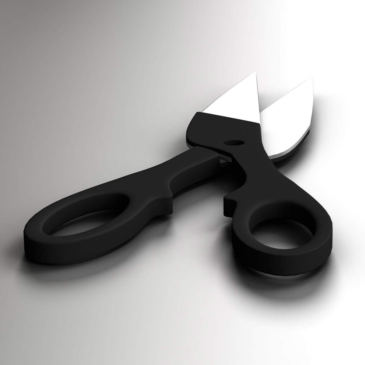 Scissors pair of 3D model_3