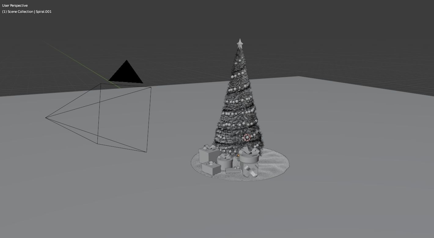 Christmas tree Low-poly 3D model_8