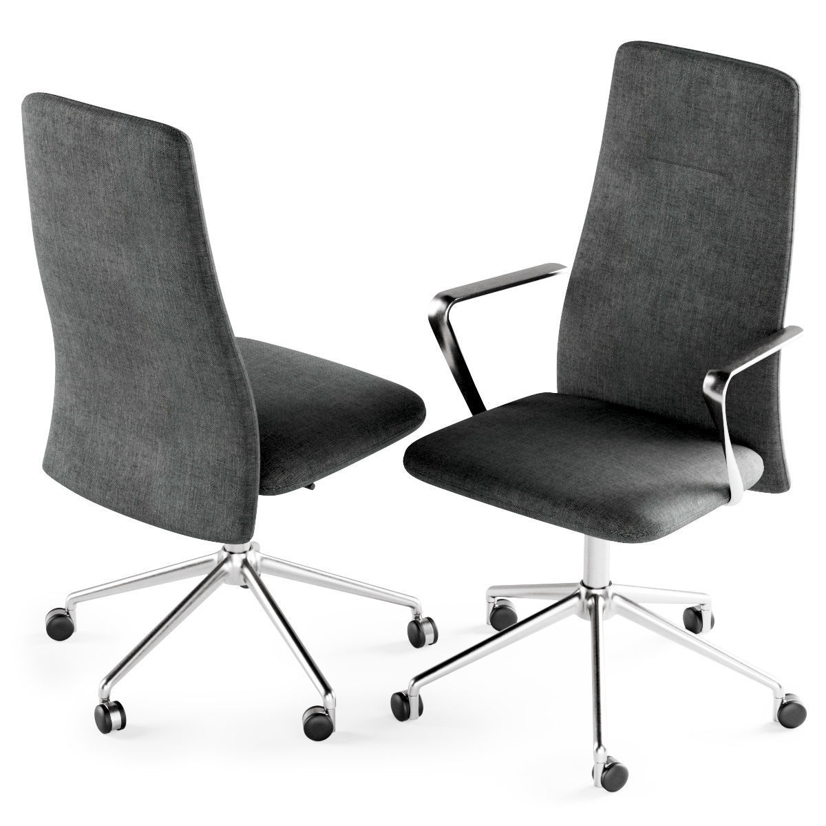 Vela High Back Swivel Chair  3D model_2