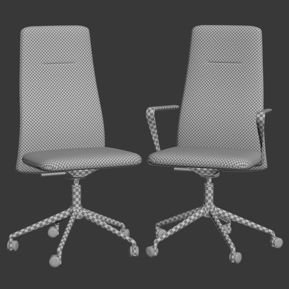 Vela High Back Swivel Chair  3D model_4