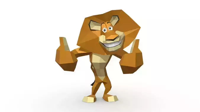 lion Alex low poly