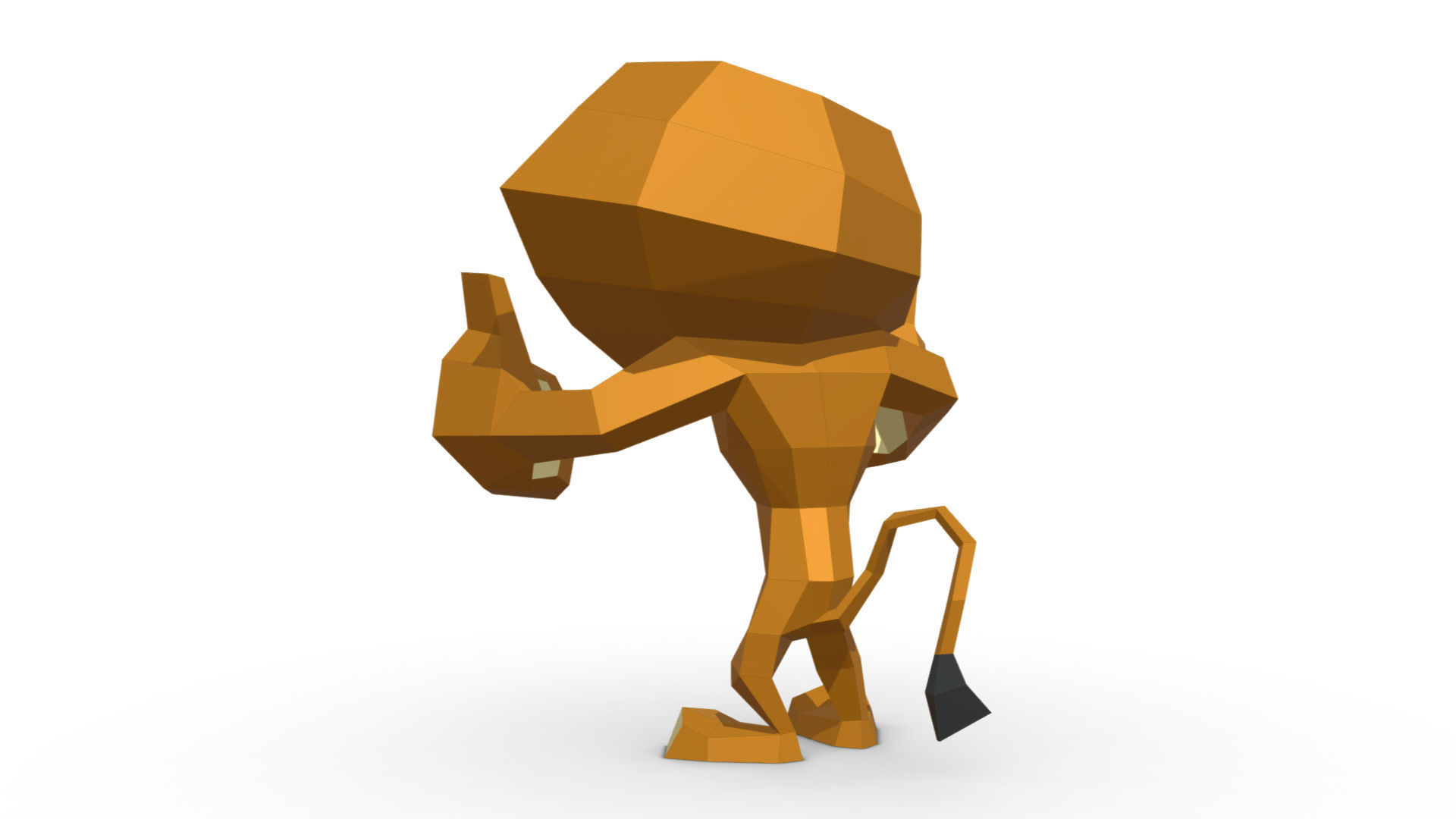 lion Alex low poly 3D print model_2