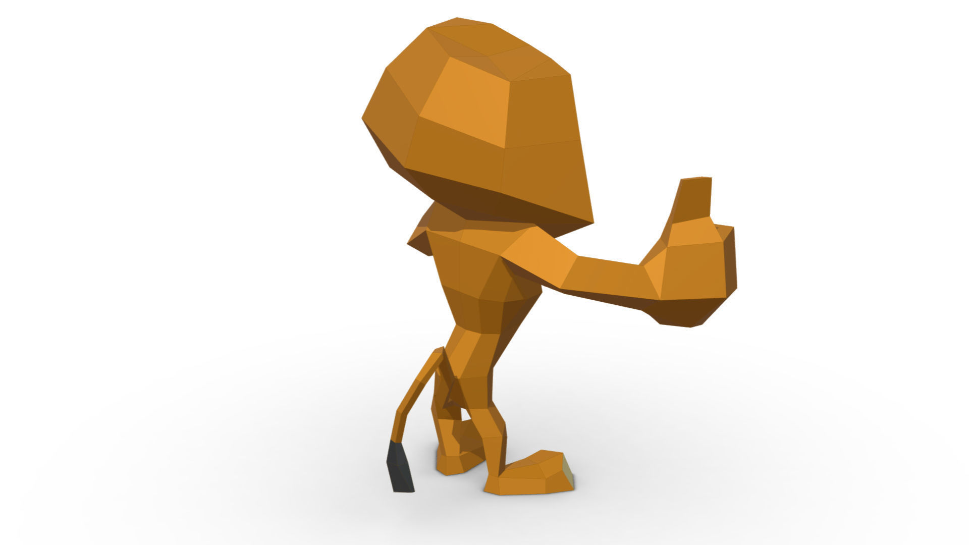 lion Alex low poly 3D print model_3