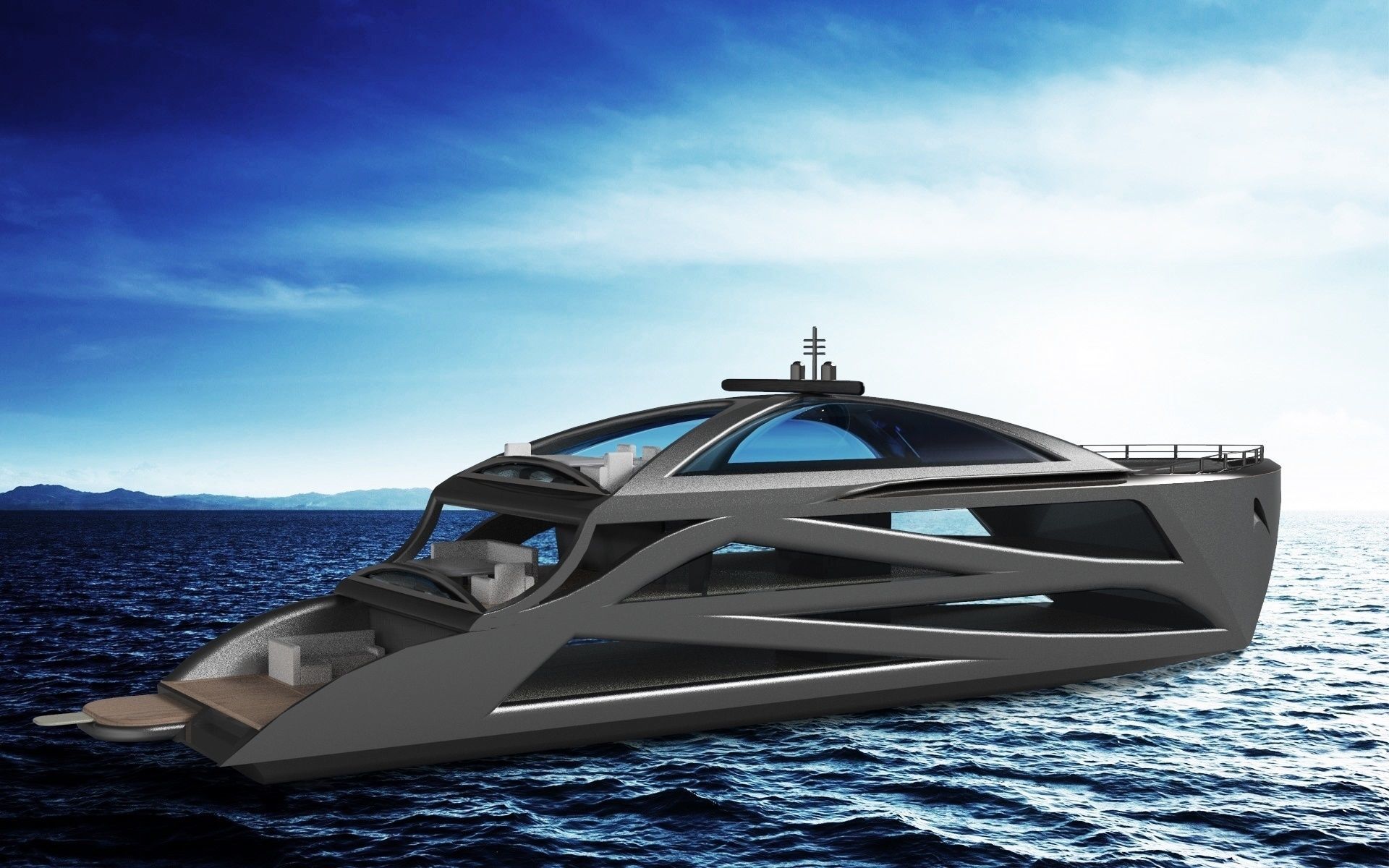 Yacht Concept 3D model_1