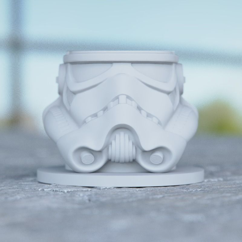 Egg Holder Helmet Starwars Darth Vader and Storm Trooper 3D print model_8