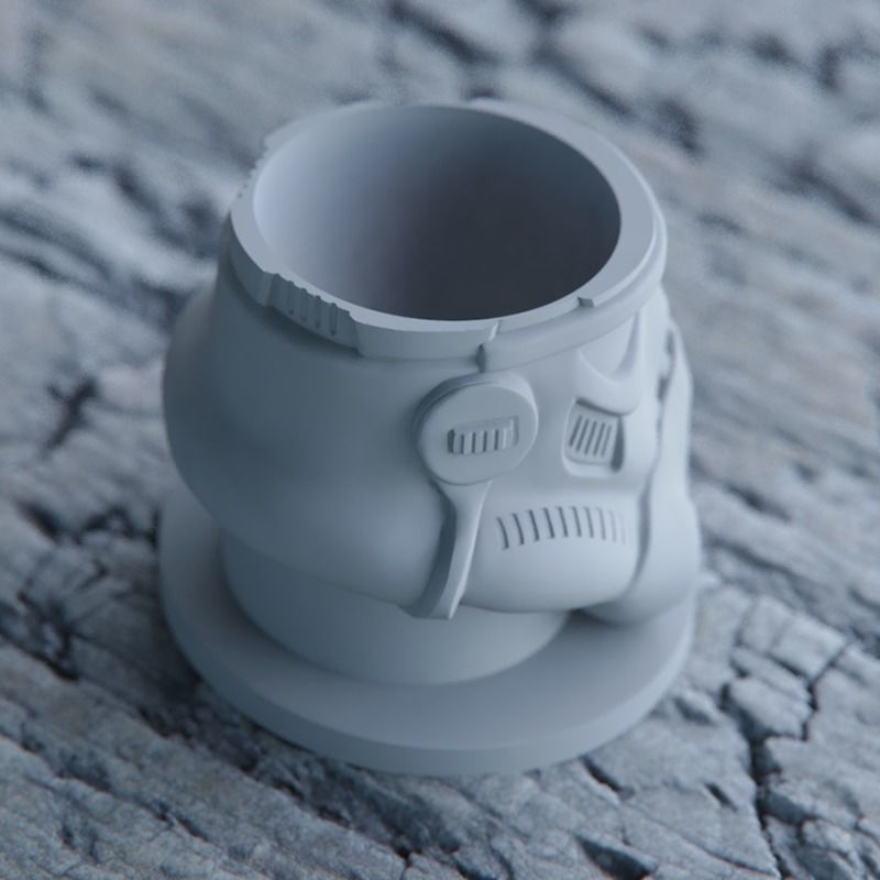 Egg Holder Helmet Starwars Darth Vader and Storm Trooper 3D print model_16