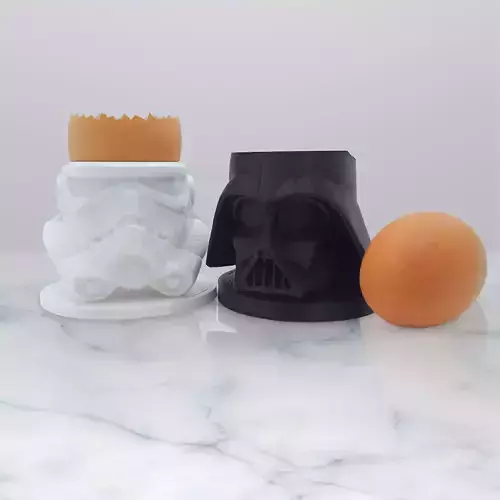 Egg Holder Helmet Starwars Darth Vader and Storm Trooper  3D print model