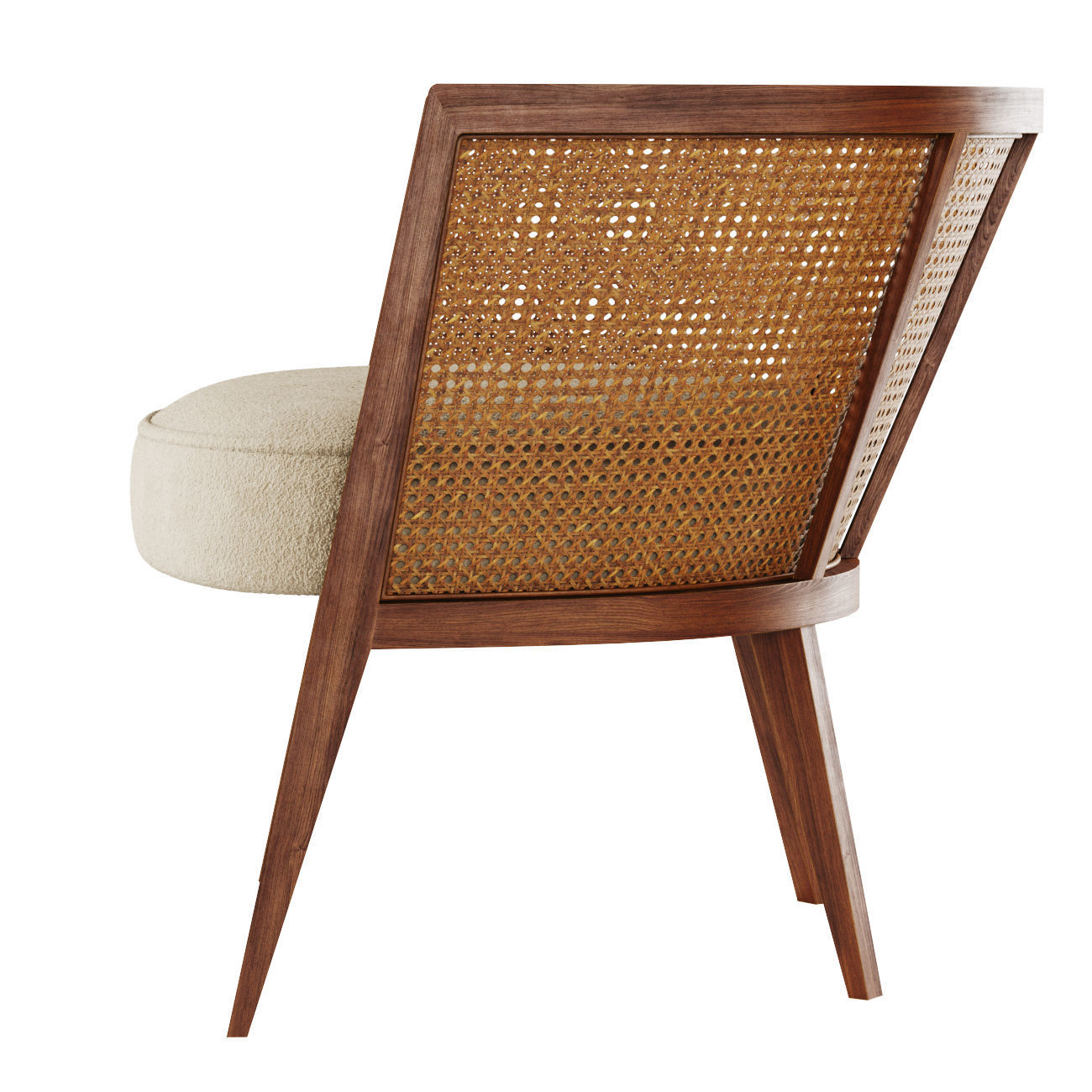 Harvey Probber Lounge Chair low poly version Low-poly 3D model_5