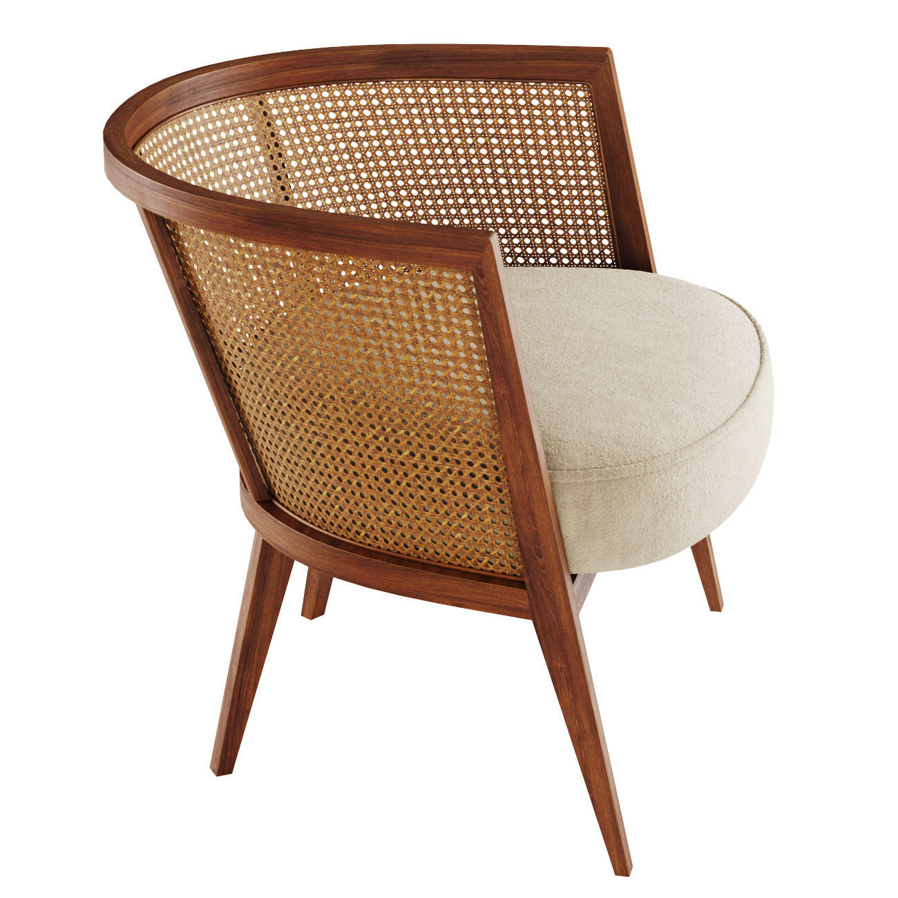 Harvey Probber Lounge Chair low poly version Low-poly 3D model_8