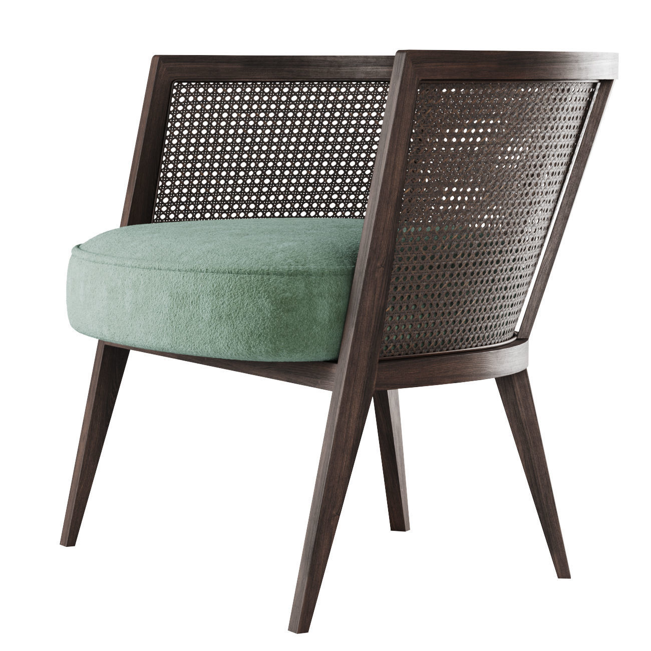 Harvey Probber Lounge Chair low poly version Low-poly 3D model_1