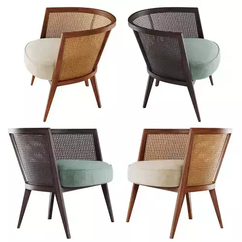 Harvey Probber Lounge Chair low poly version Low-poly 3D model