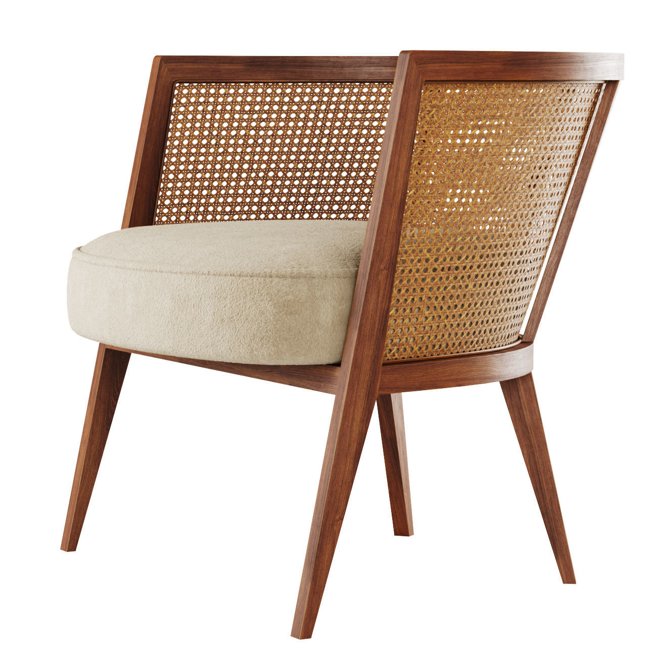 Harvey Probber Lounge Chair low poly version Low-poly 3D model_2