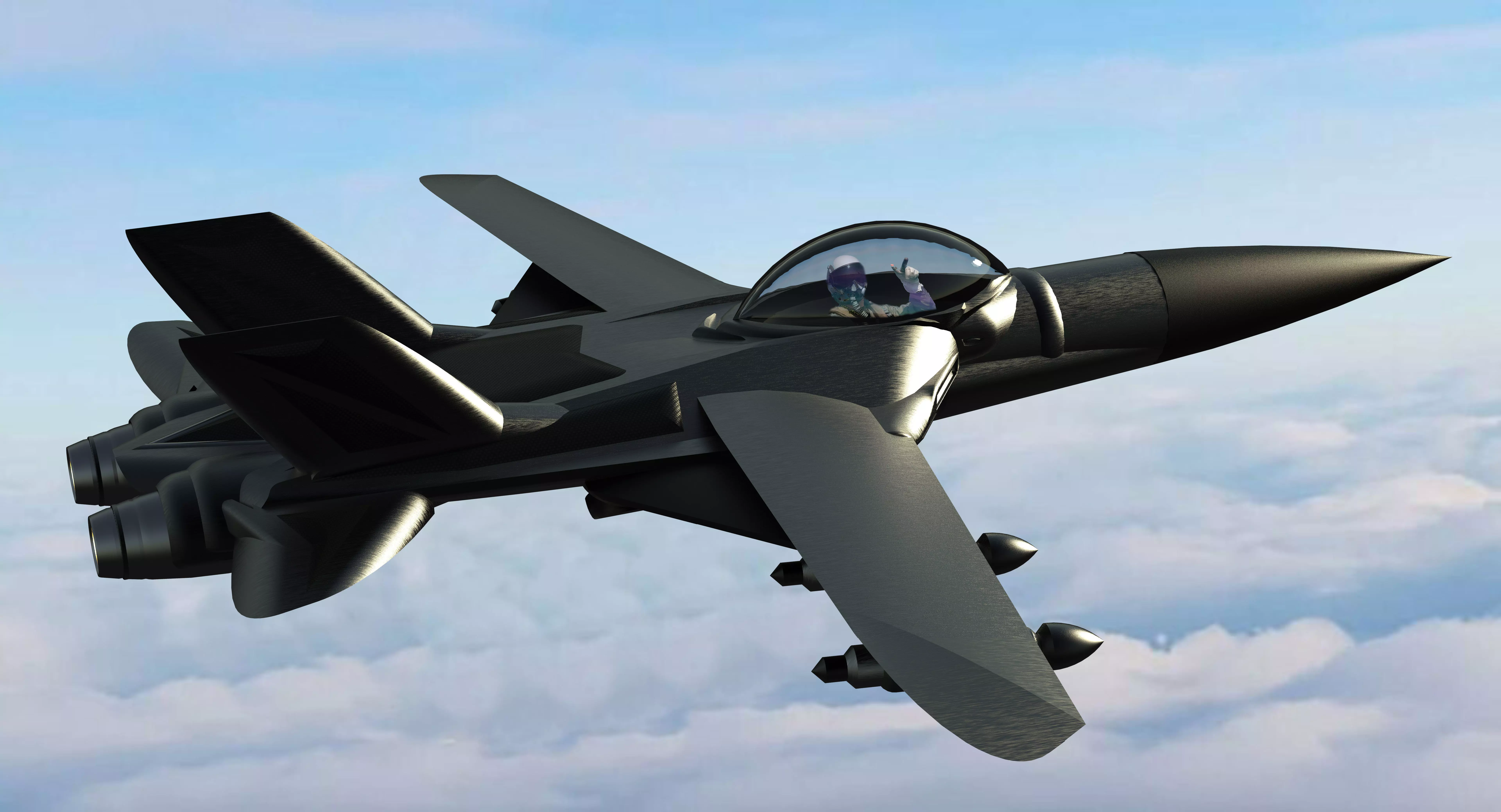 Military Jet Concept 3D model