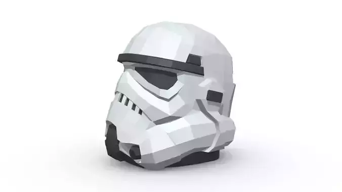 stormtrooper head low poly