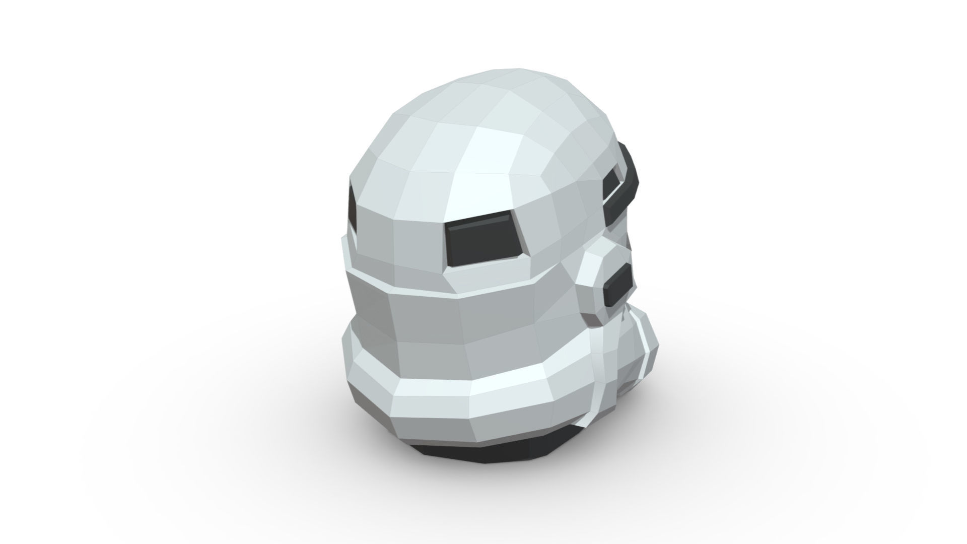 stormtrooper head low poly 3D print model_3