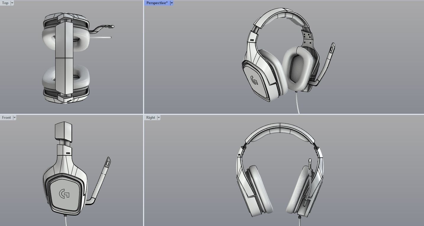 Logitech G332 Headset 3D model_19