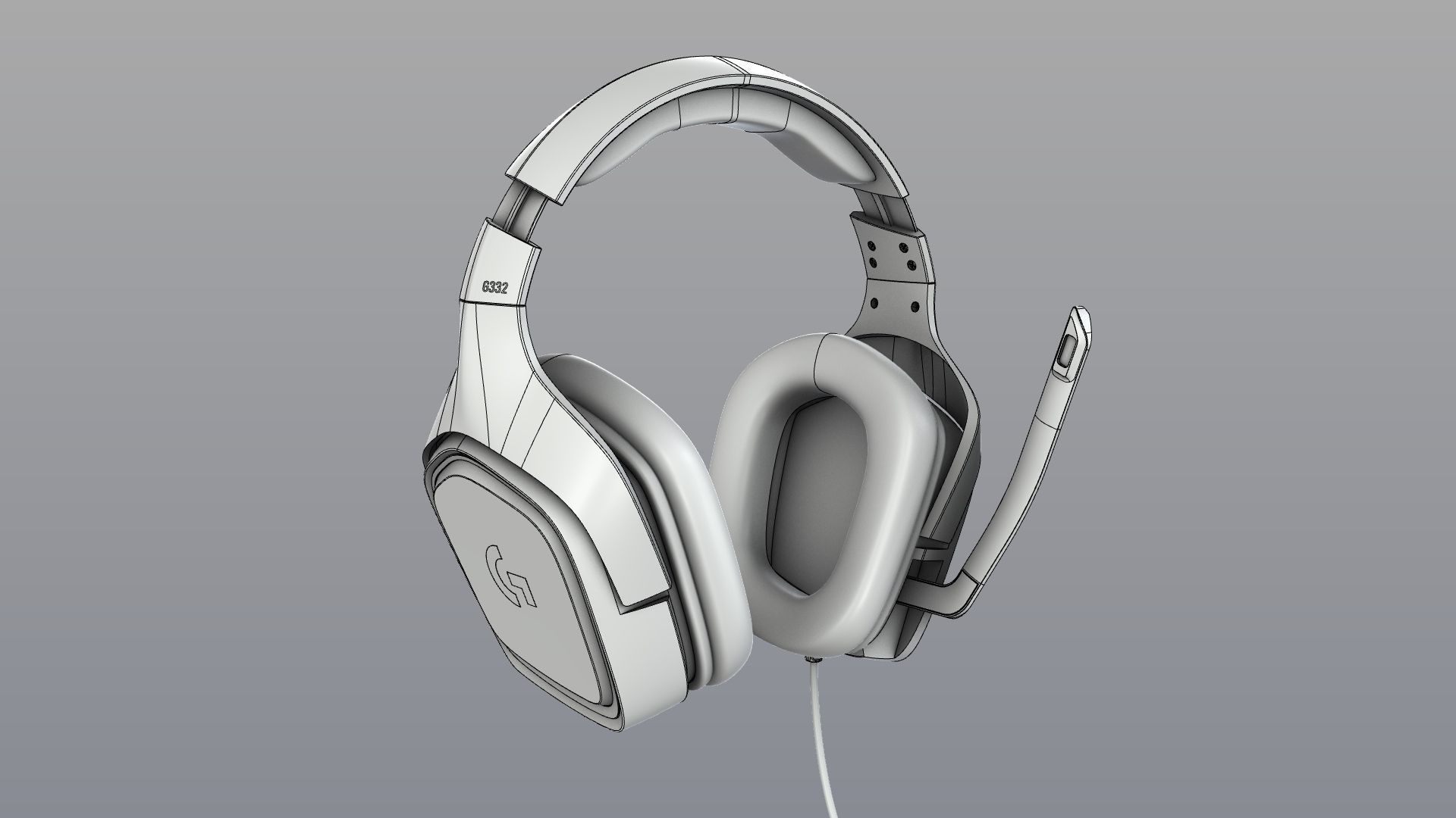 Logitech G332 Headset 3D model_11