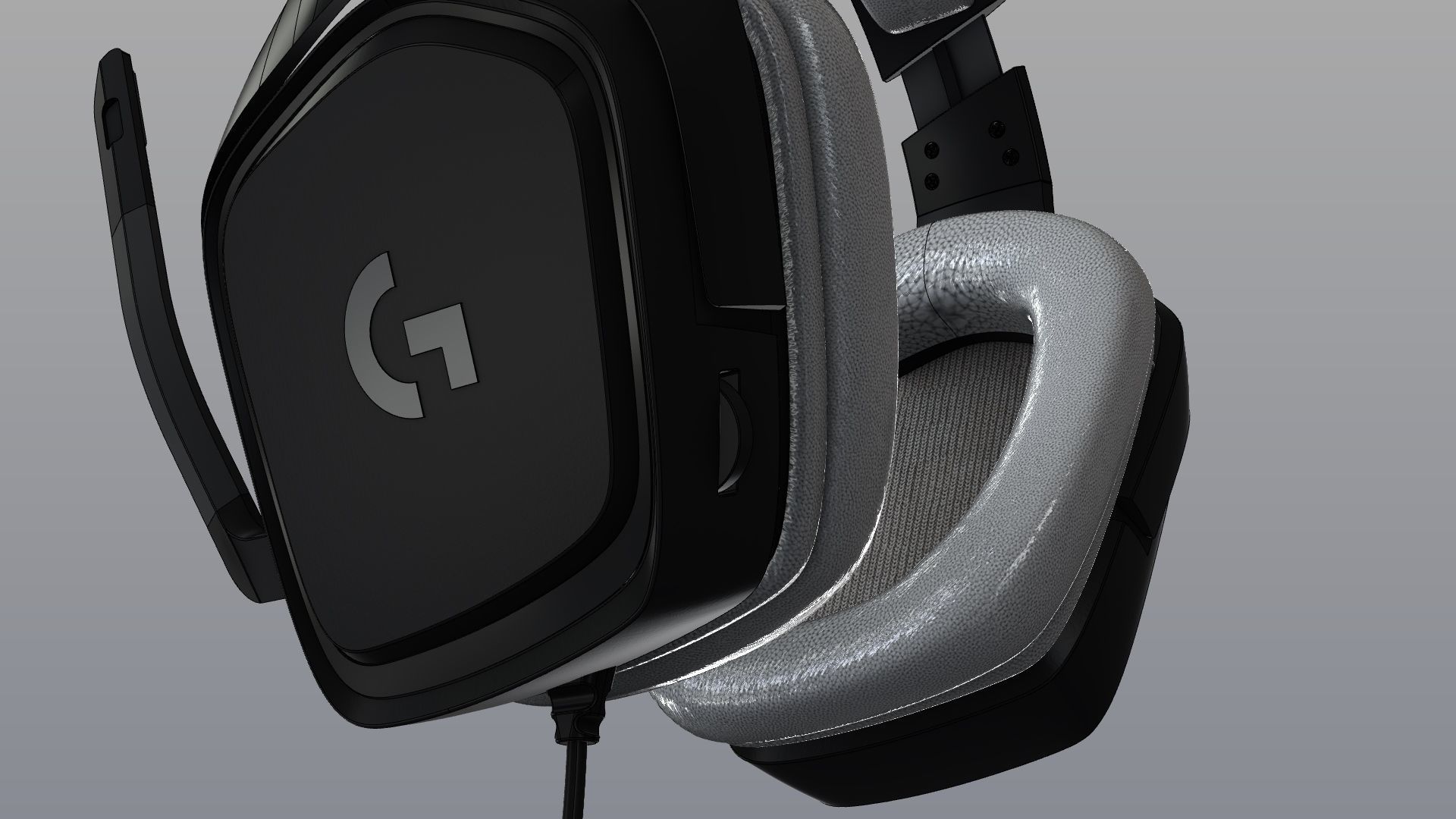 Logitech G332 Headset 3D model_8