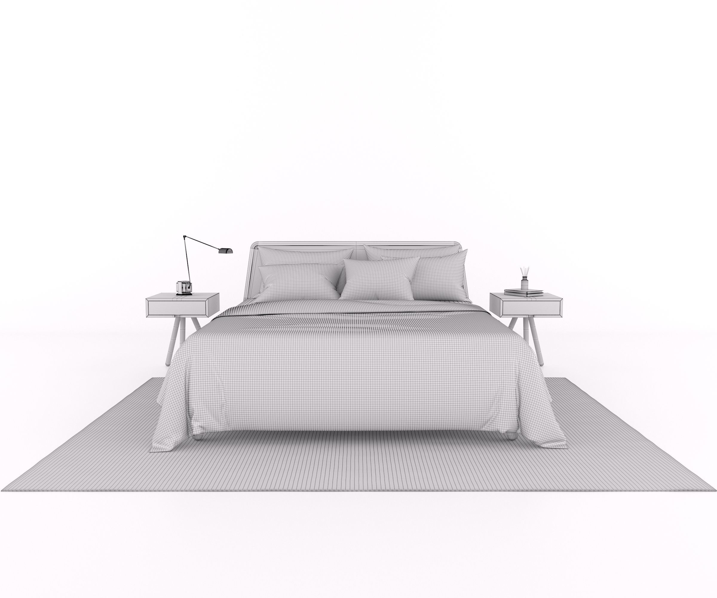 Model Set 04 Basket Bedden Loof Daphine table lamp by Lumina  3D model_6