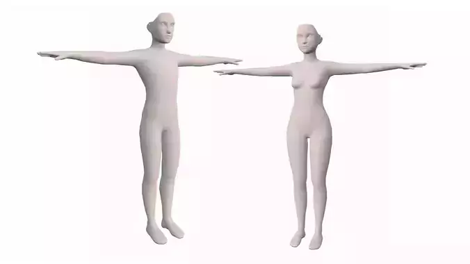 Human Basemeshes - Rigged