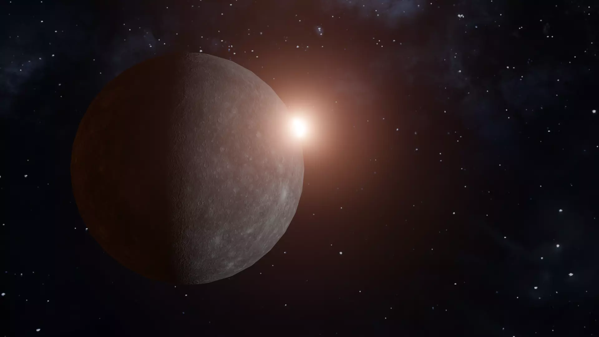 MERCURY planet in space with stars 3D model