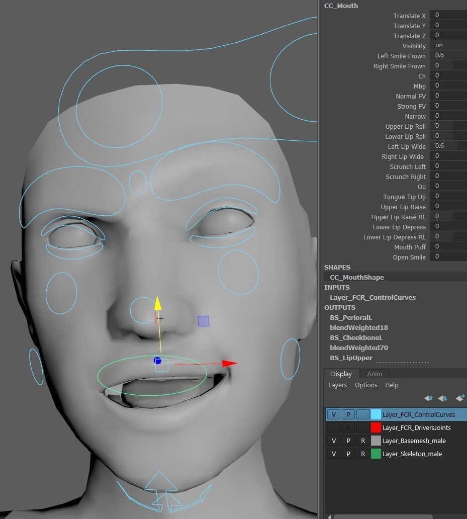 Human Basemeshes - Rigged Body and Face Low-poly 3D model_13