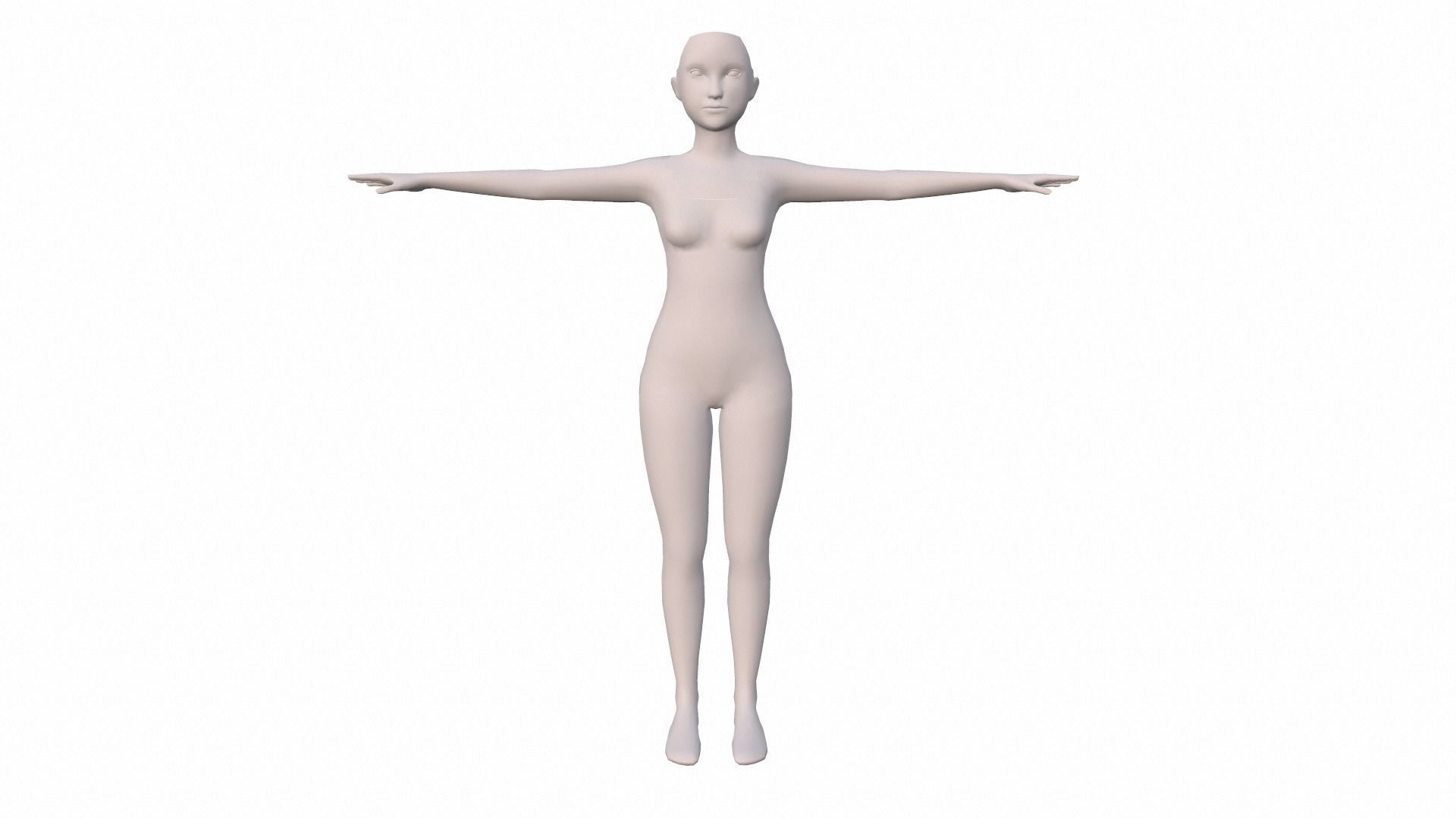 Human Basemeshes - Rigged Body and Face Low-poly 3D model_7