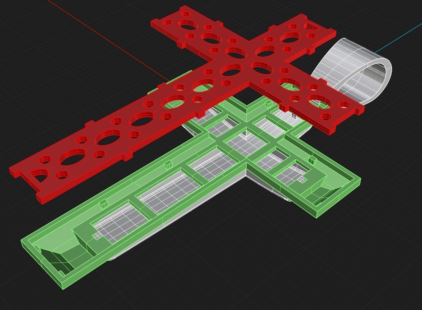 Cross 3 pendant in gold and silver 3D print model_8