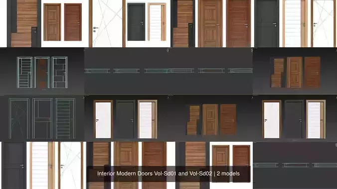 Interior Modern Doors Vol-Sd01 and Vol-Sd02
