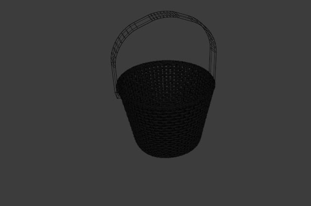wooden bucket model  3D print model_6