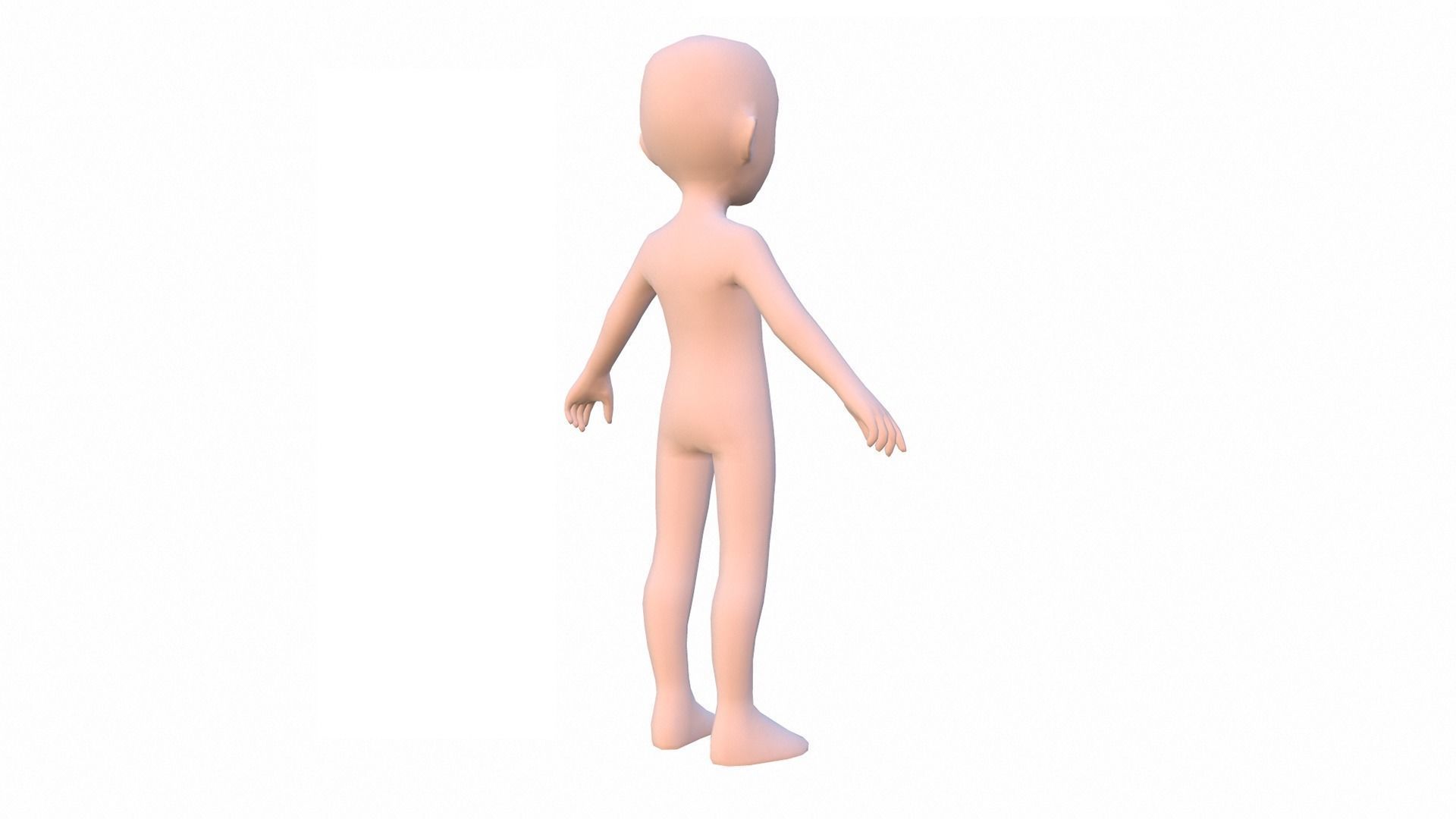 Boy Basemesh - Rigged Low-poly 3D model_4
