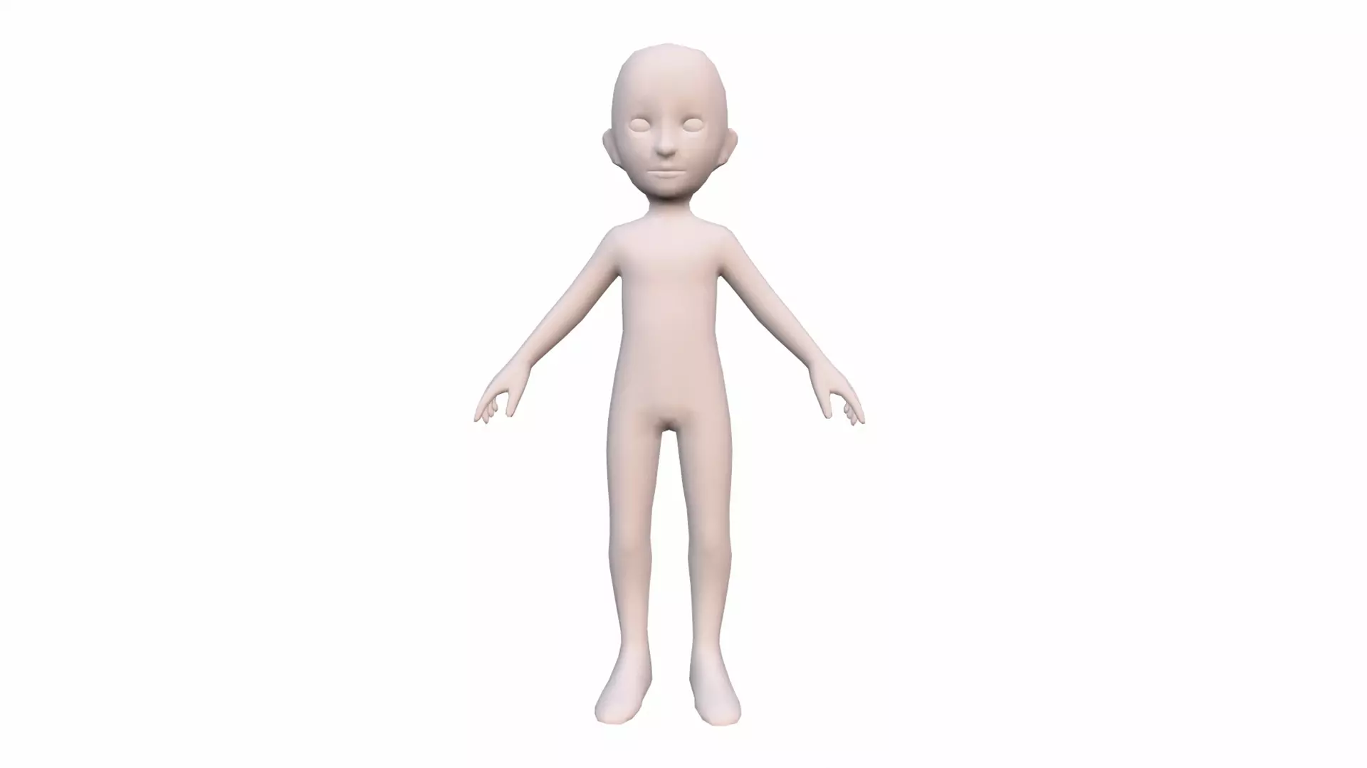 Boy Basemesh - Rigged Low-poly 3D model_0