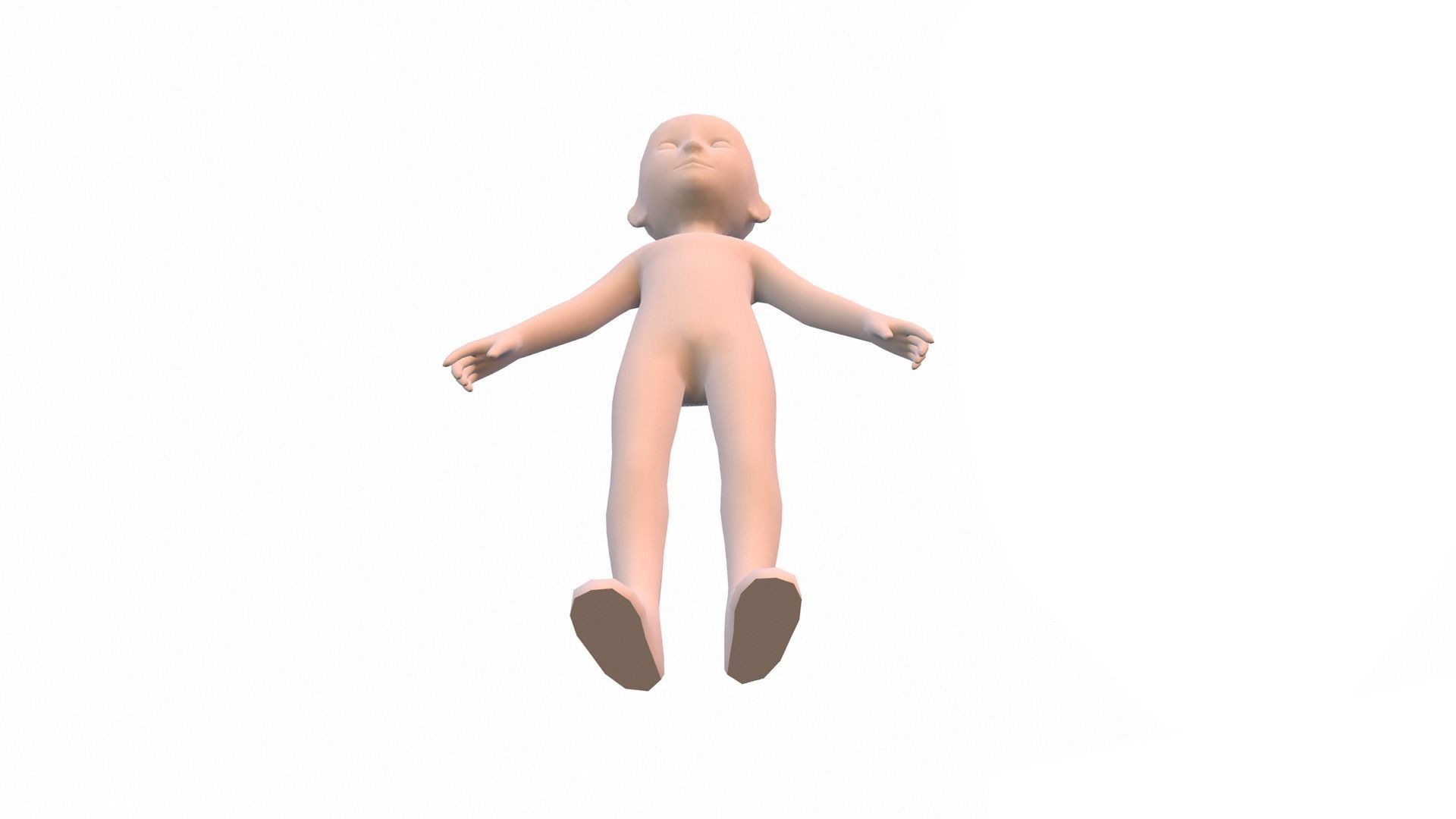 Boy Basemesh - Rigged Low-poly 3D model_6