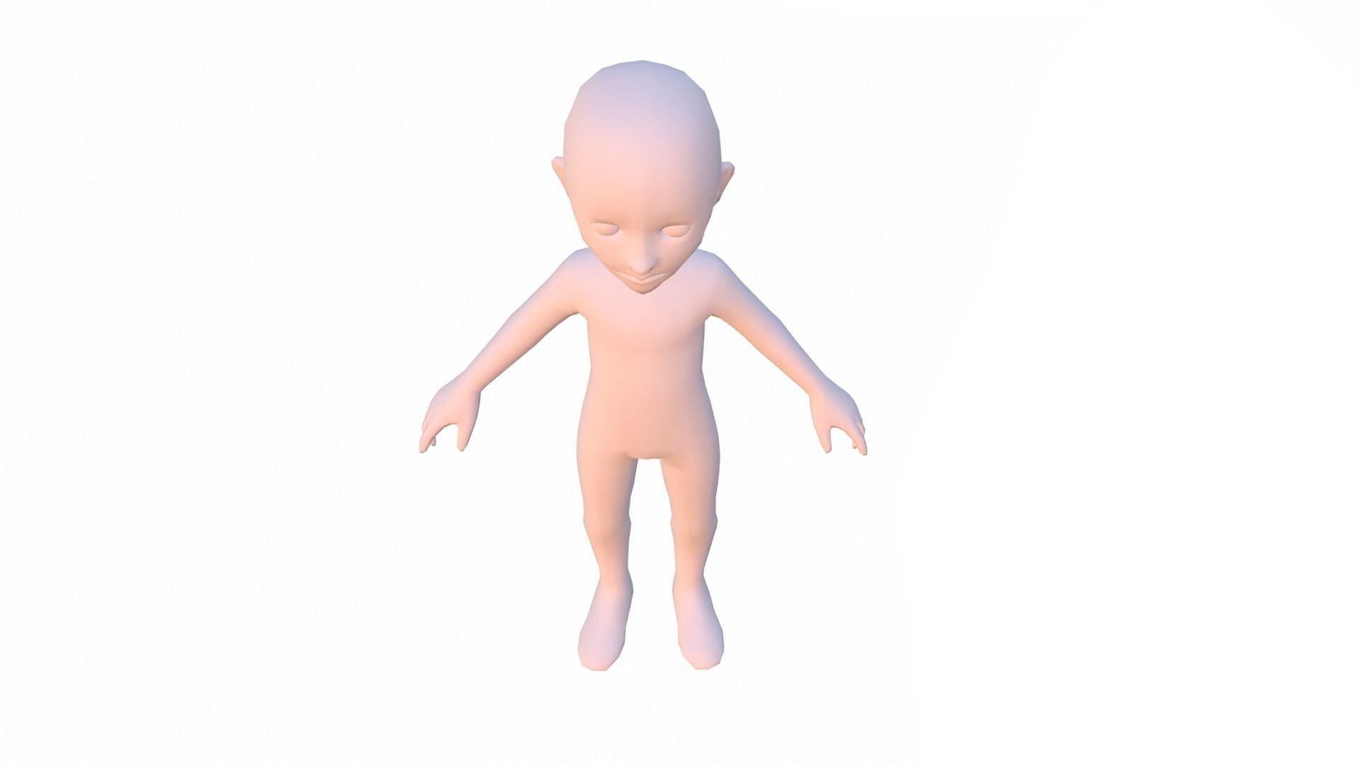 Boy Basemesh - Rigged Low-poly 3D model_5