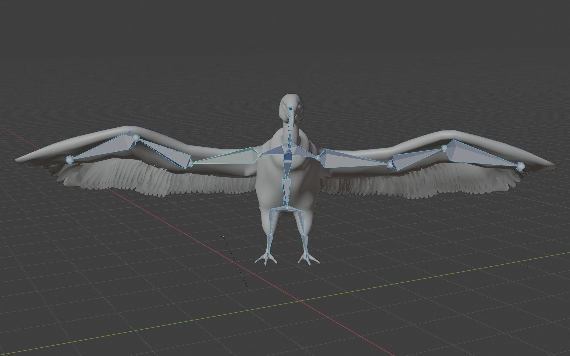 Vulture low poly fully rigged 1 Low-poly 3D model_7