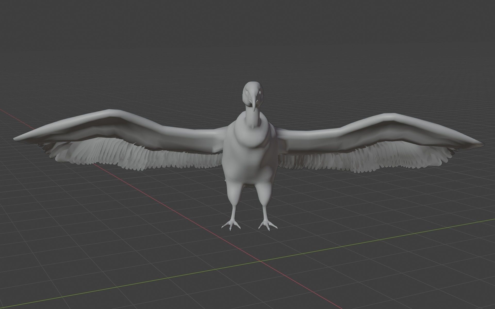 Vulture low poly fully rigged 1 Low-poly 3D model_6