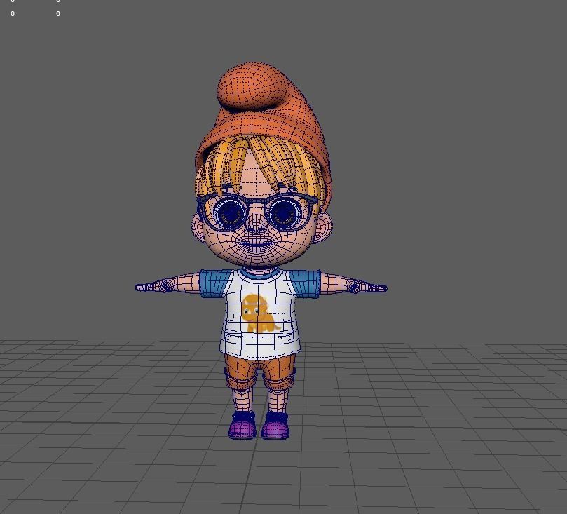baby cartoon 3D model_1