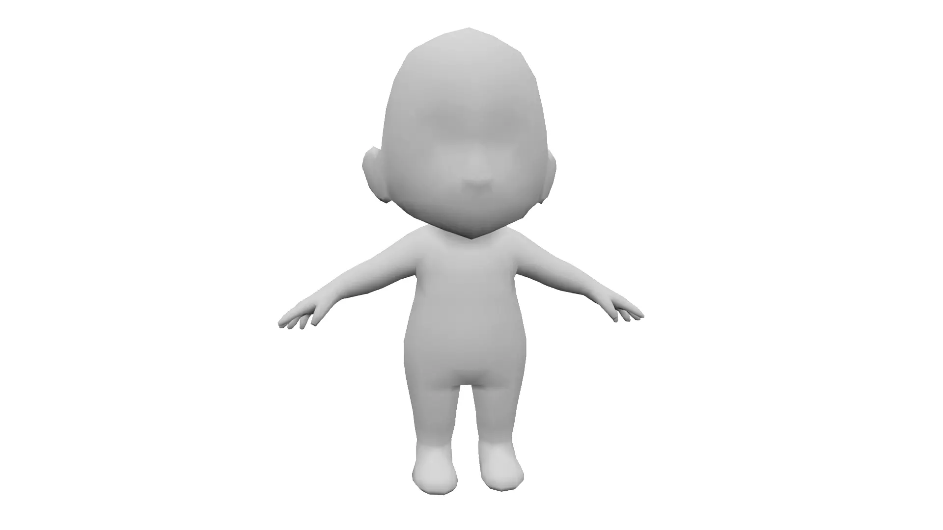 Chibi Basemesh Low-poly 3D model