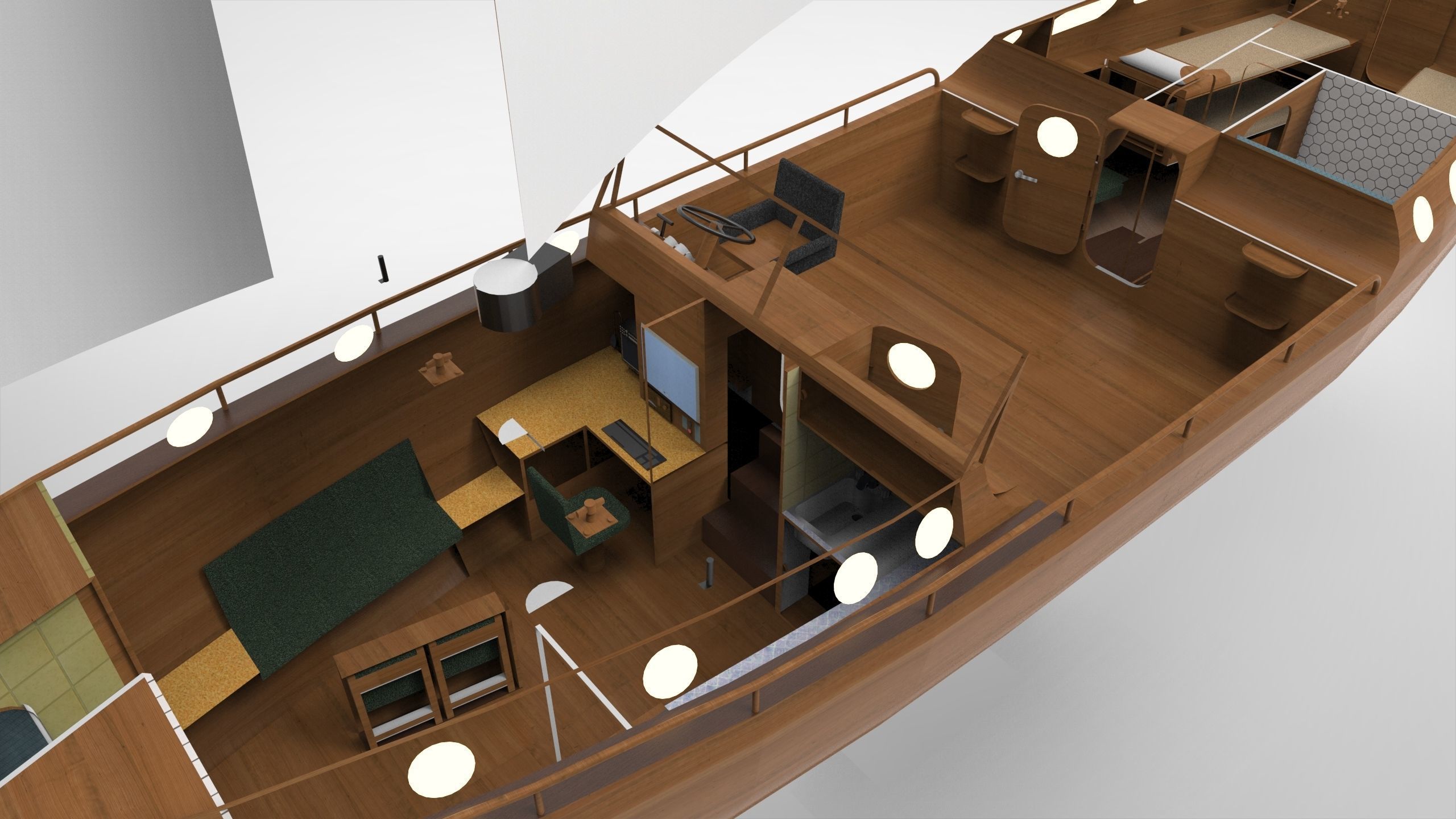 Sail Yacht 3D model_4